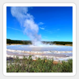 Large Steaming Geyser Sticker